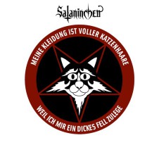 Sataninchen Katzenhaare Button (38 mm)