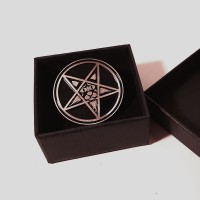 Pentagram Cat Metal Pin